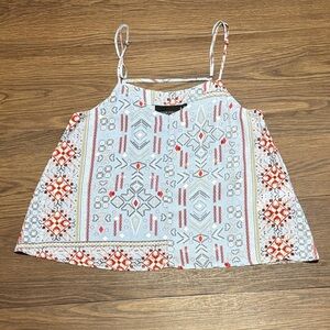 MINKPINK Geometric Print Camisole in Blue and Red